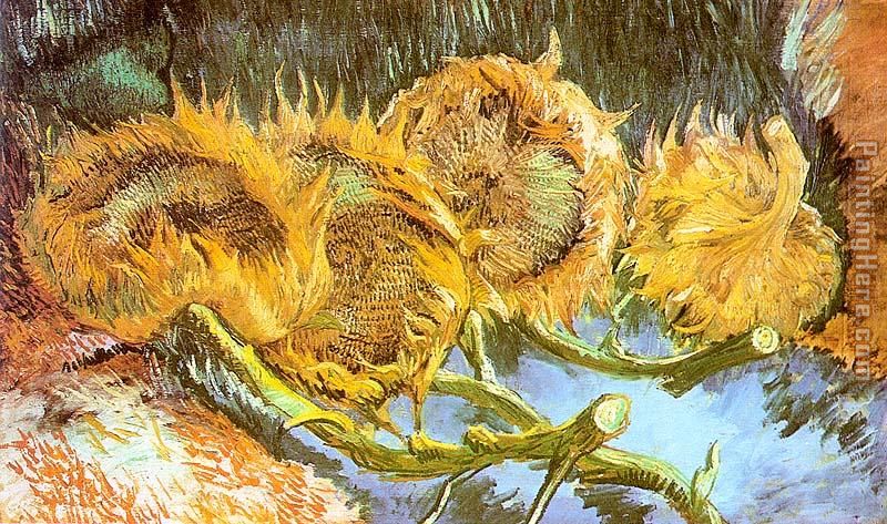 Vincent van Gogh Four Cut Sunflowers
